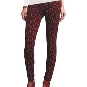 Pilcro Serif Printed Corduroy Leggings